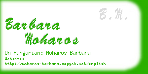 barbara moharos business card